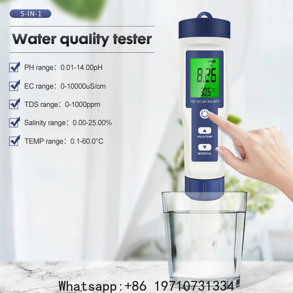 Water Testing Kit - 5 In 1 Dijital PH Ölçer