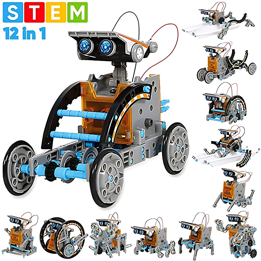 Science Robot - Güneş robotu yapı taşları 12 In