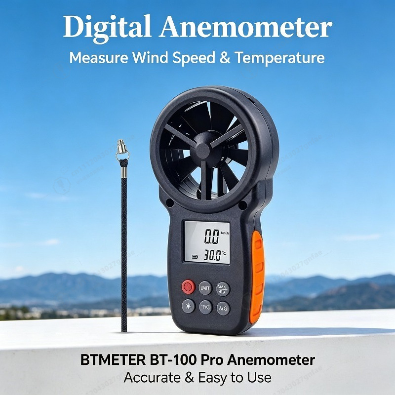 Anemometer Wind Speed - BT-100 Dijital Anemometre El Tipi Rüzgar