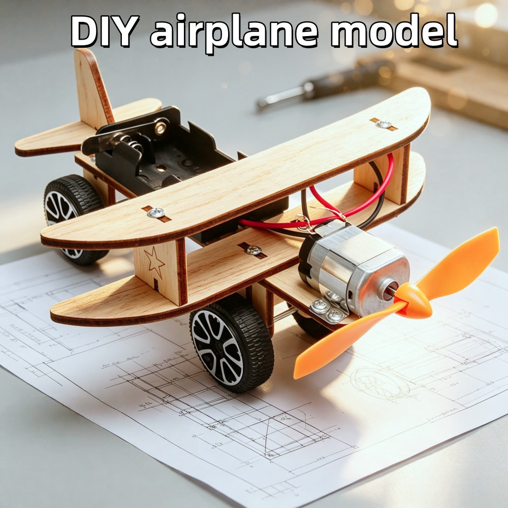 Science Hobby Kit - DIY Montajlı Elektrikli Planör Ahşap Uçak