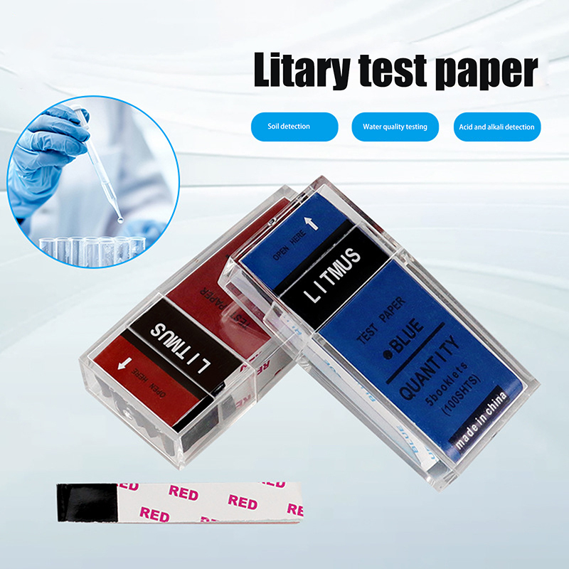 Ph Strip Test - 100 Şerit/Kutu PH Test Şeritleri Kırmızı/Mavi