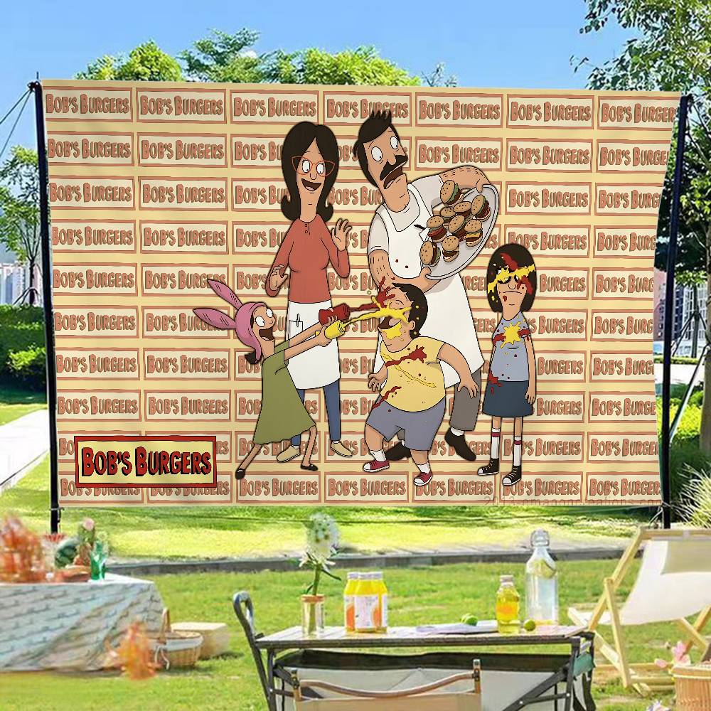 Science Bob - BobS-Burgers Anmie Baskılı Büyük Bayrak Sanat