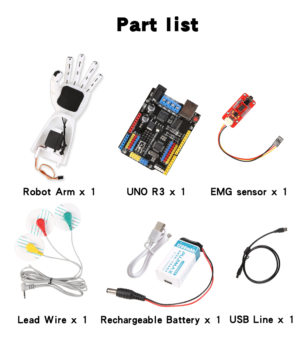 EMG sensörü robotik kol elektr - Science Project incelemesi ve fiyatı