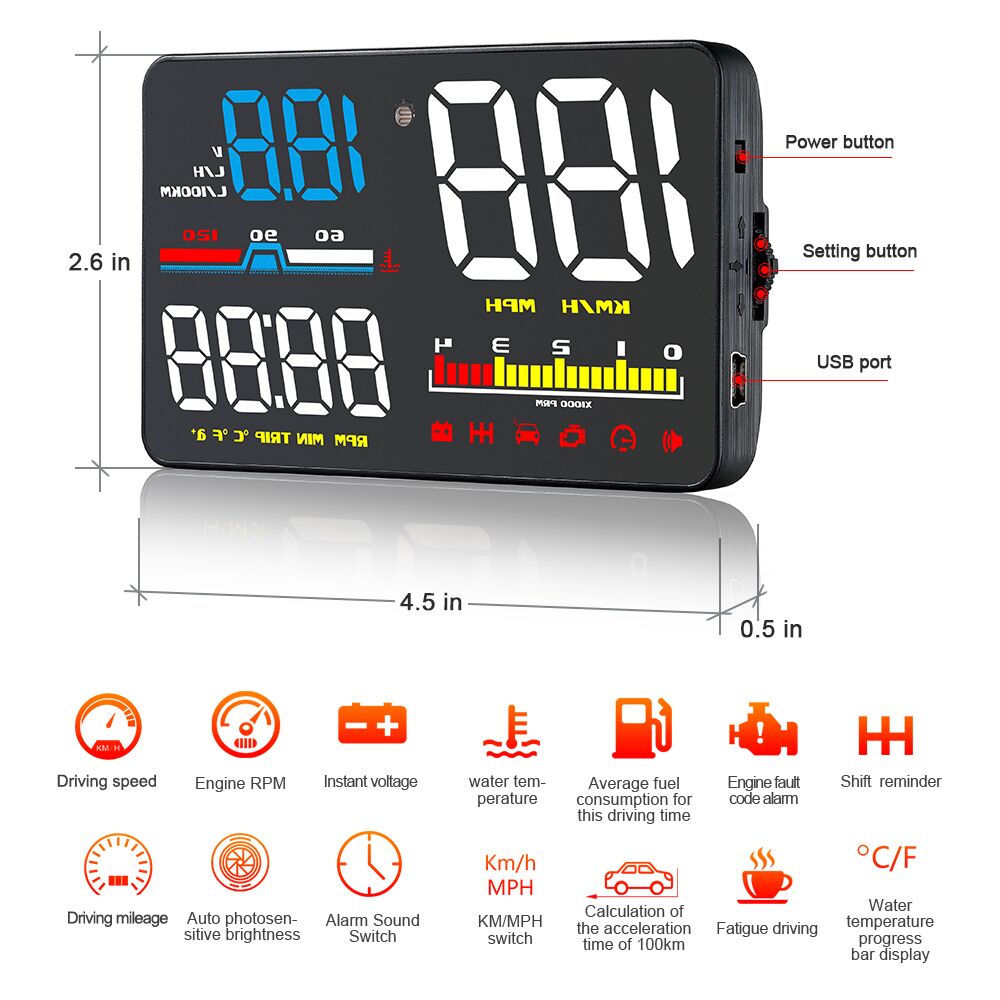 D5000 Dijital OBD2 Araba Ön Ca - Anemometer Wind Speed incelemesi ve fiyatı