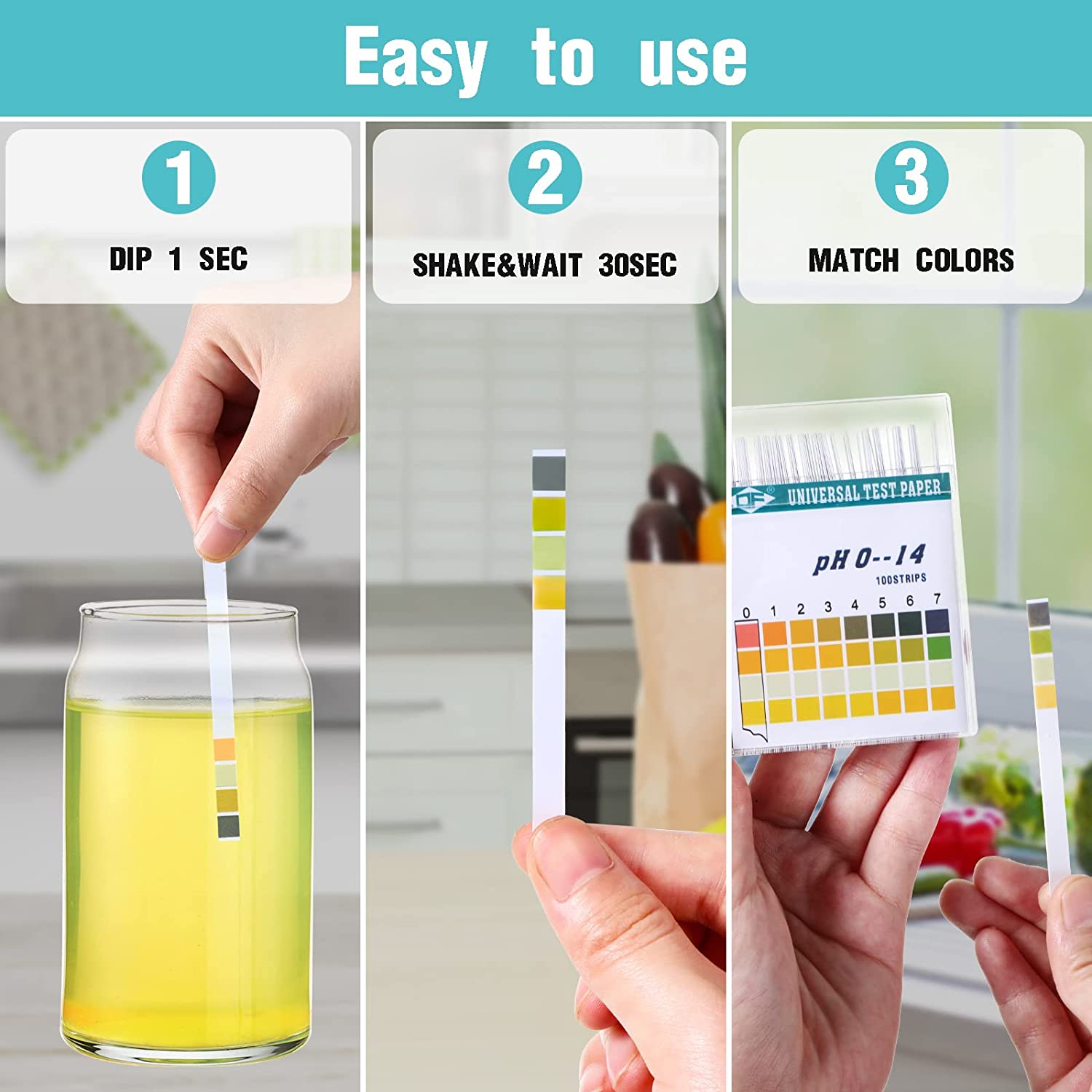 100 Şerit 0-14 PH Alkali Asit  - Water Testing Kit incelemesi ve fiyatı