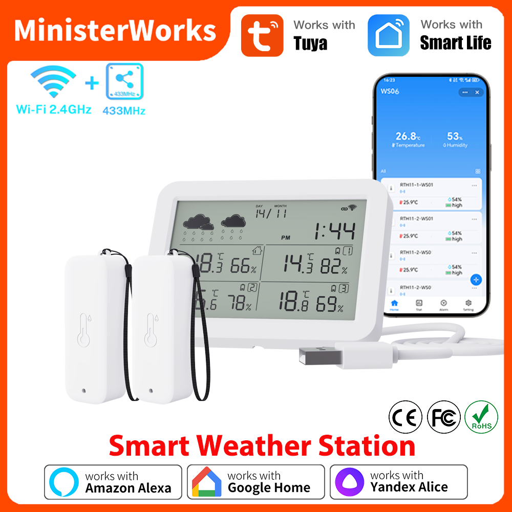Tuya WiFi Hava İstasyonu RF433 - Weather Station Indoor incelemesi ve fiyatı